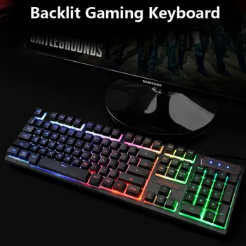 Gaming Keyboard LED Backlit 104 Keys USB Wired Ergonomic Computer Keyboard For Windows Laptop Desktop PC Office Gamer
Gaming Keyboard LED Backlit 104 Keys USB Wired Ergonomic Computer Keyboard For Windows Laptop Desktop PC Office Gamer