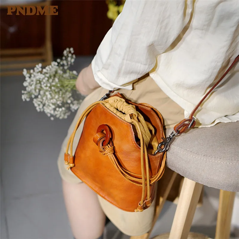 PNDME fashion genuine leather ladies tassel bucket bag handbag designer luxury natural cowhide women's shoulder messenger bag
PNDME fashion genuine leather ladies tassel bucket bag handbag designer luxury natural cowhide women's shoulder messenger bag