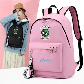 Riverdale Women/men Pink Backpack Kawaii Travel Backpack Canvas School Bags for Teenage Girls Mochila Riverdale Back Pack 
Riverdale Women/men Pink Backpack Kawaii Travel Backpack Canvas School Bags for Teenage Girls Mochila Riverdale Back Pack
