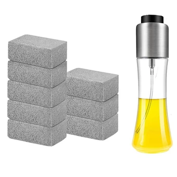 8Pack Grill Griddle Cleaning Brick Block Brick with Portable Transparent Glass Olive Oil Spray Bottle 180Ml
8Pack Grill Griddle Cleaning Brick Block Brick with Portable Transparent Glass Olive Oil Spray Bottle 180Ml