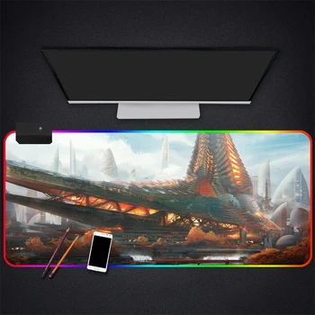 Anime Sci-Fi Spaceship RGB Gaming Mouse Pad Gamer Computer Mousepad Backlit Mause Large Desk Keyboard LED Mice Mat
Anime Sci-Fi Spaceship RGB Gaming Mouse Pad Gamer Computer Mousepad Backlit Mause Large Desk Keyboard LED Mice Mat