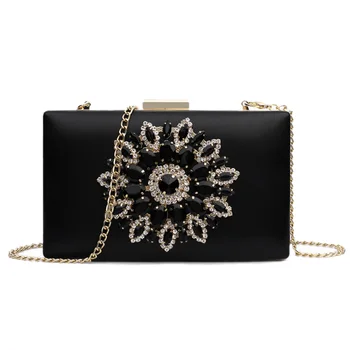 Women'S Bag New Luxury Diamond Evening Dinner Bag Sweet Lady Shoulder Slung Chain Box Bag Tide Black
Women'S Bag New Luxury Diamond Evening Dinner Bag Sweet Lady Shoulder Slung Chain Box Bag Tide Black