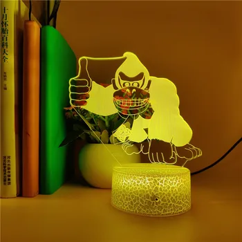 App Control Cute Animal Gorilla 3D LED Nightlight 7 Color Changing Donkey Kong Lamp Action Figure Toy for Kid Christmas Gift
App Control Cute Animal Gorilla 3D LED Nightlight 7 Color Changing Donkey Kong Lamp Action Figure Toy for Kid Christmas Gift