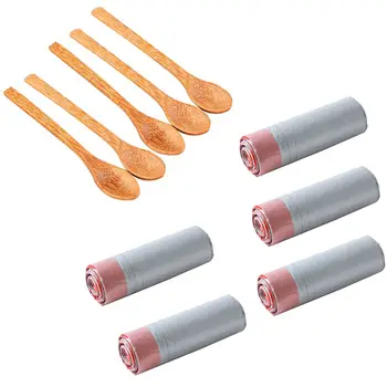 5 Rolls Home Thick Plastic Drawstring Trash Bag & 5Pcs Home Kitchen Tableware Coconut Wooden Spoon
5 Rolls Home Thick Plastic Drawstring Trash Bag & 5Pcs Home Kitchen Tableware Coconut Wooden Spoon