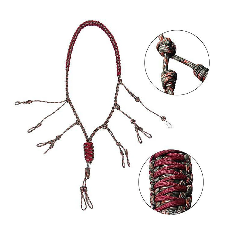 Hunting Duck Call Lanyard Paracord Hunting Decoys Rope with 12 Adjustable Loops Wild Bird Whistle Sling for Outdoor Hunting
Hunting Duck Call Lanyard Paracord Hunting Decoys Rope with 12 Adjustable Loops Wild Bird Whistle Sling for Outdoor Hunting