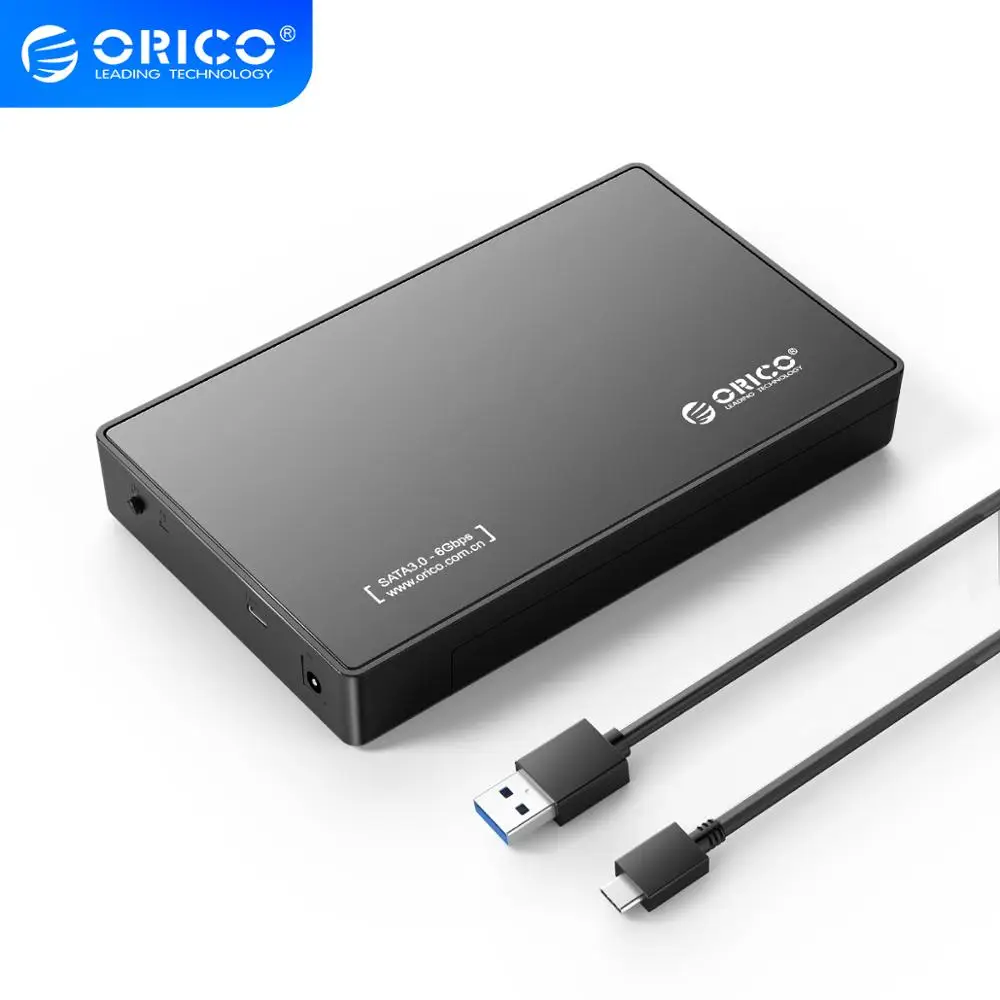 Корпус жесткого диска ORICO 3588C3 2 5/3 5 дюйма с USB3.1 12 В адаптер питания кабелем Type-C-USB-A |