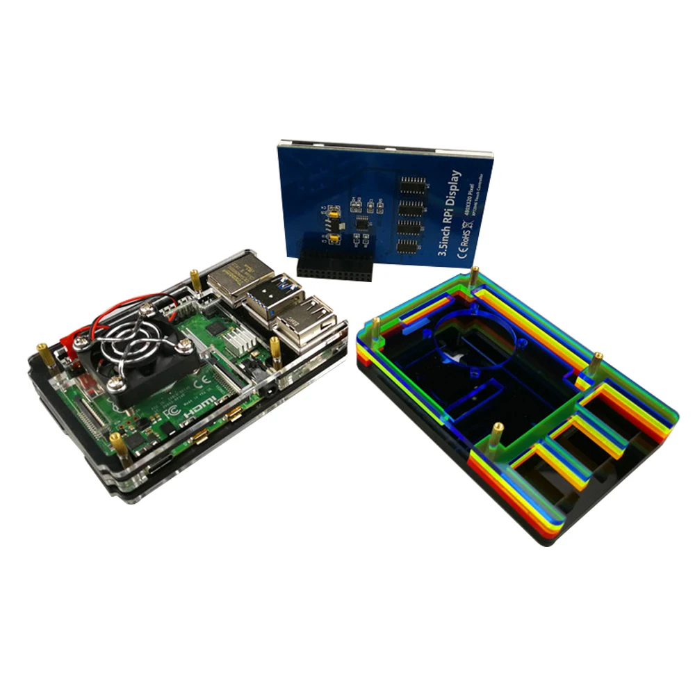 Raspberry Pi 4 Case Rainbow Two Color Transparent Black Shell Housing Protecting for Raspberry Pi 4 Model B
Raspberry Pi 4 Case Rainbow Two Color Transparent Black Shell Housing Protecting for Raspberry Pi 4 Model B