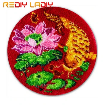 Latch Hook Kits Make Your Own Rug Fish with Lotus Tapestry Crochet Cushion Mat DIY Carpet Rug Pre-Printed Canvas Hobby & Crafts
Latch Hook Kits Make Your Own Rug Fish with Lotus Tapestry Crochet Cushion Mat DIY Carpet Rug Pre-Printed Canvas Hobby & Crafts