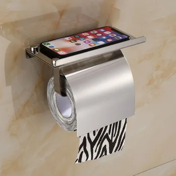 Stainless Steel Toilet Roll Paper Phone Holder Wall Mounted Toilet Paper Holder WC Storage Shelf Bathroom Accessories
Stainless Steel Toilet Roll Paper Phone Holder Wall Mounted Toilet Paper Holder WC Storage Shelf Bathroom Accessories