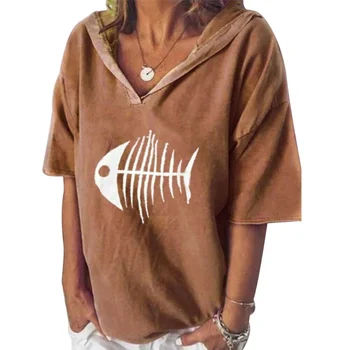 Europe And America Casual Women's Fashion Design Solid Color Fish Bone Print Hooded Short-sleeved Large Size Hoodie
Europe And America Casual Women's Fashion Design Solid Color Fish Bone Print Hooded Short-sleeved Large Size Hoodie