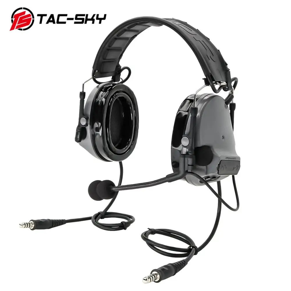 TAC-SKY Tactical Dual Communication COMTAC Headset COMTAC III Silicone Earmuff Noise Reduction Pickup Hunting Tactical Headset
TAC-SKY Tactical Dual Communication COMTAC Headset COMTAC III Silicone Earmuff Noise Reduction Pickup Hunting Tactical Headset