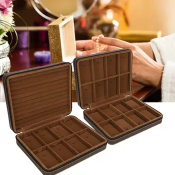 PU Leather Brown Jewelry Storage Box Earrings Pendant Necklace Double-sided Jewellery Desktop Storage Organizer Gift Box
PU Leather Brown Jewelry Storage Box Earrings Pendant Necklace Double-sided Jewellery Desktop Storage Organizer Gift Box