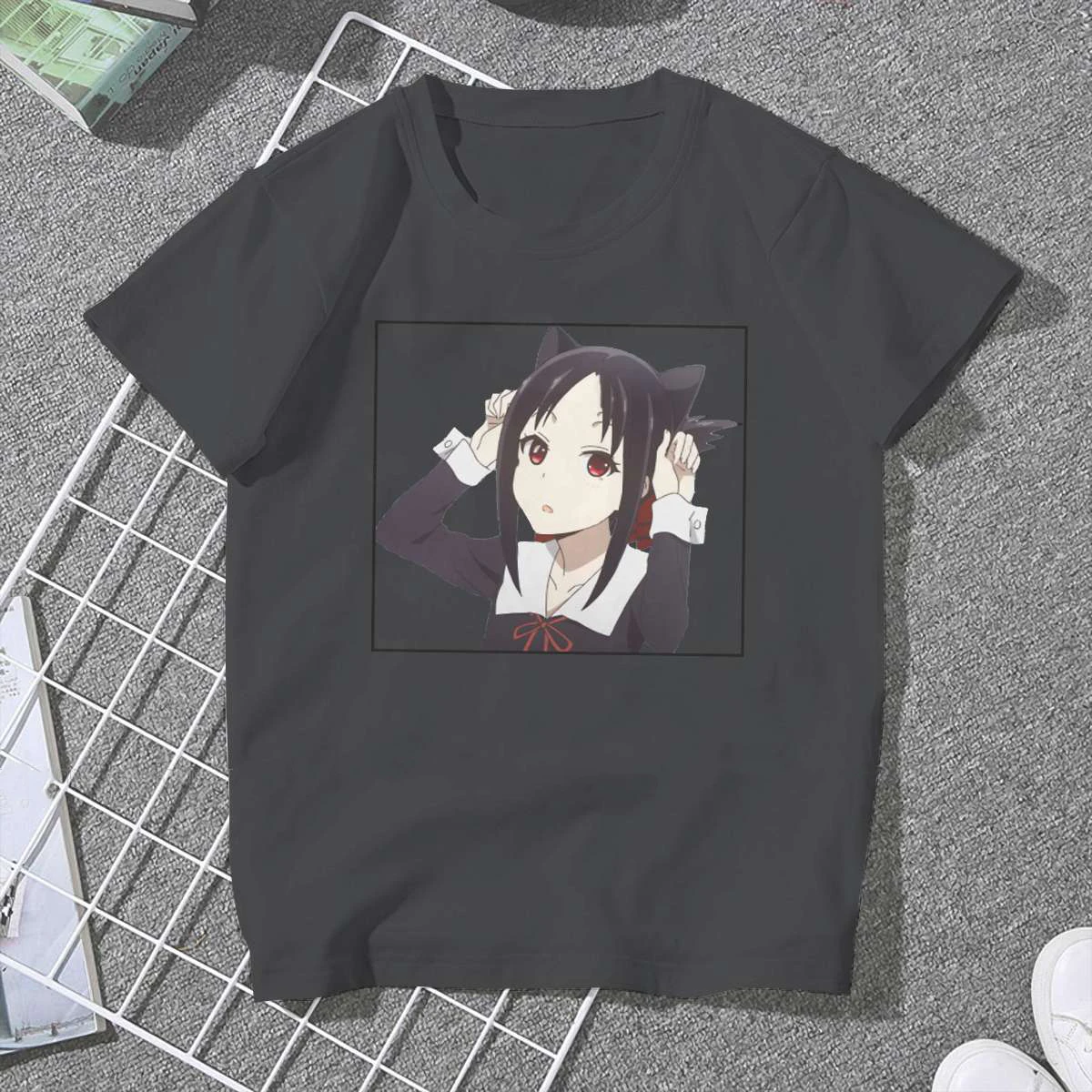 Kaguya Neko женская одежда sama Love Is War аниме футболка большого размера Kawaii Винтажный
