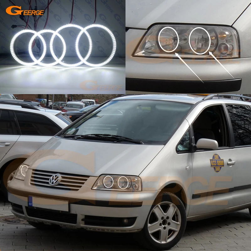 Для Volkswagen VW SHARAN Seat Alhambra Facelift 2000 2010 ультра яркий SMD светодиодный ангельские глазки