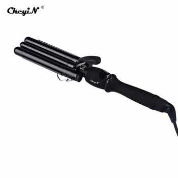 19mm Curlers Three Pipe Joint Ceramic Triple Barrels Curling Iron LCD Electric Hair Curly Crimper Hair Wave Waver Styling Tool
19mm Curlers Three Pipe Joint Ceramic Triple Barrels Curling Iron LCD Electric Hair Curly Crimper Hair Wave Waver Styling Tool