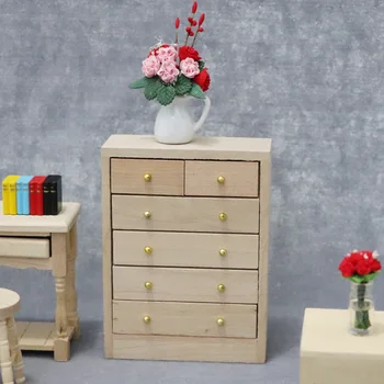 1/12 Miniature Wooden Drawer Cabinet Unpainted Miniature Doll House Accessories
1/12 Miniature Wooden Drawer Cabinet Unpainted Miniature Doll House Accessories