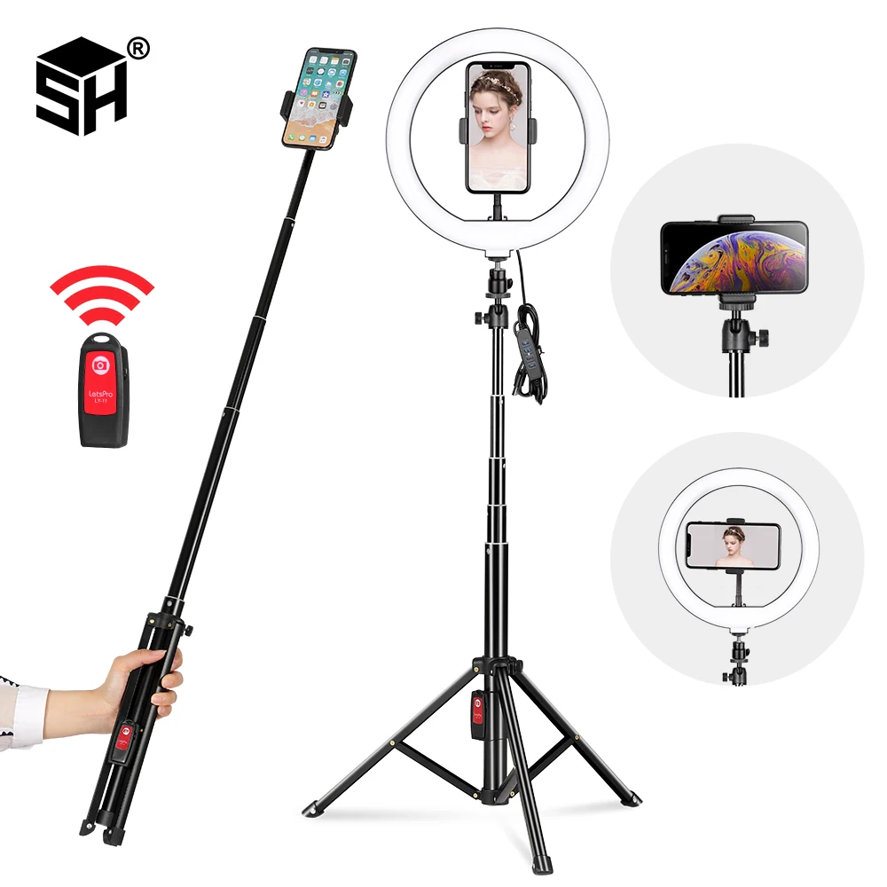 10inch/26cm Video Light Dimmable LED Selfie Ring Light Photography Ring lamp with Tripod Stand For Youtube Makeup
10inch/26cm Video Light Dimmable LED Selfie Ring Light Photography Ring lamp with Tripod Stand For Youtube Makeup