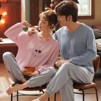 Couples Long Sleeve Pajamas Suit Warm Men's Women's Spring and Autumn New Style Korean-style Casual Tracksuit AJ Collection
Couples Long Sleeve Pajamas Suit Warm Men's Women's Spring and Autumn New Style Korean-style Casual Tracksuit AJ Collection