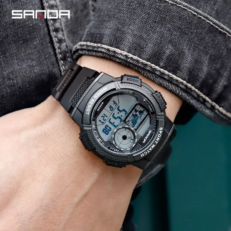 SANDA Digital watch men Multi-Function Sports Life Waterproof Watch Alarm Chrono Dual Display Digital watch men doobo
SANDA Digital watch men Multi-Function Sports Life Waterproof Watch Alarm Chrono Dual Display Digital watch men doobo