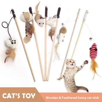 40cm Pet Cat Toys Stick Teaser Feather Linen Wand Cat Catcher Teaser Wood Rod Mouse Toy With Mini Bell Cat Interactive Toys
40cm Pet Cat Toys Stick Teaser Feather Linen Wand Cat Catcher Teaser Wood Rod Mouse Toy With Mini Bell Cat Interactive Toys