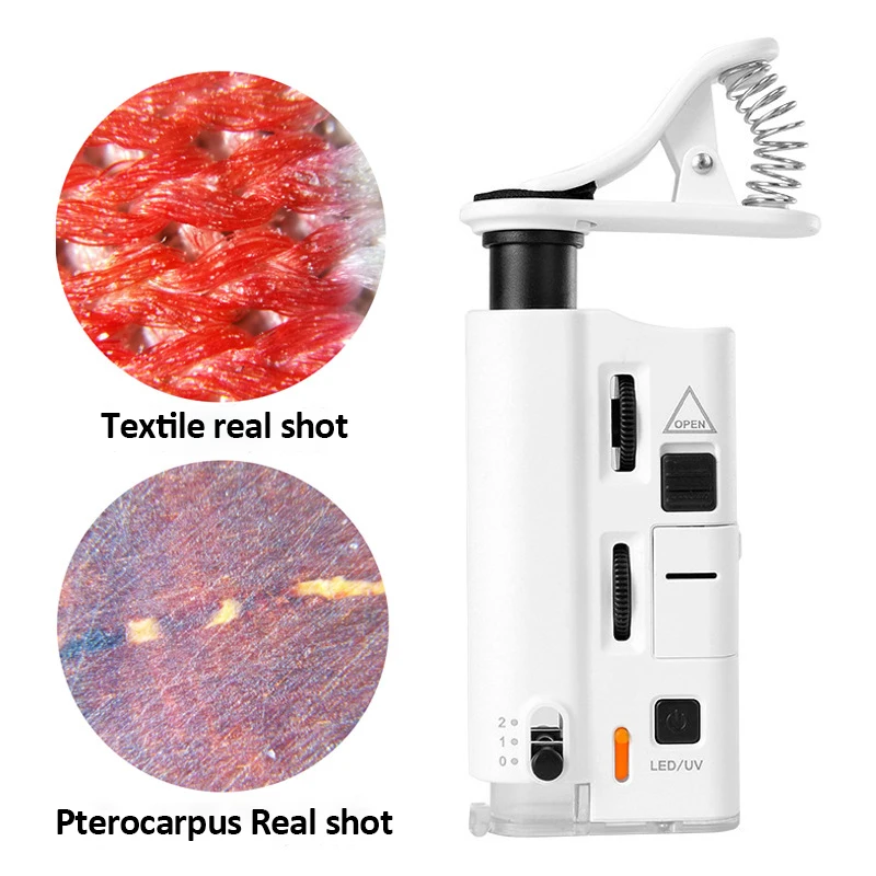 60-100X Adjustable Microscope Universal Portable Mobile Clip-type Cellphone Microscope Cell Phone Magnifier Camera With LED Lamp
60-100X Adjustable Microscope Universal Portable Mobile Clip-type Cellphone Microscope Cell Phone Magnifier Camera With LED Lamp