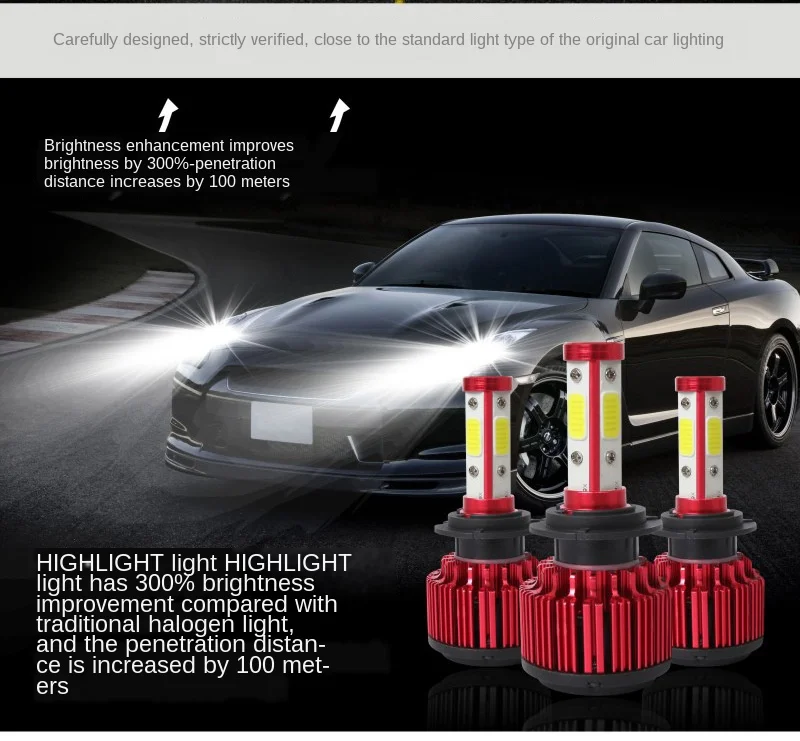H4 LED H7 LED H1 H3 H8 H9 H11 9005 HB3 9006 HB4 880 881 H27 LED Car Headlight 100W 12000LM ZES 6000K No Error 12V
H4 LED H7 LED H1 H3 H8 H9 H11 9005 HB3 9006 HB4 880 881 H27 LED Car Headlight 100W 12000LM ZES 6000K No Error 12V