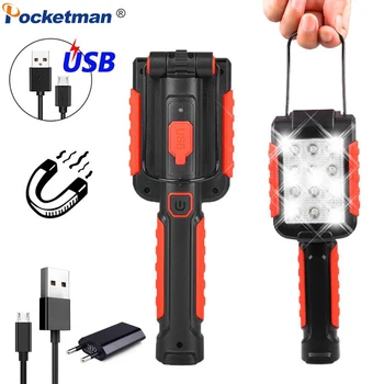 Powerful LED Work Light Magnetic Flashlight Portable USB Rechargeable Work Lamp Multifunctional Hanging Torch with a Hook
Powerful LED Work Light Magnetic Flashlight Portable USB Rechargeable Work Lamp Multifunctional Hanging Torch with a Hook
