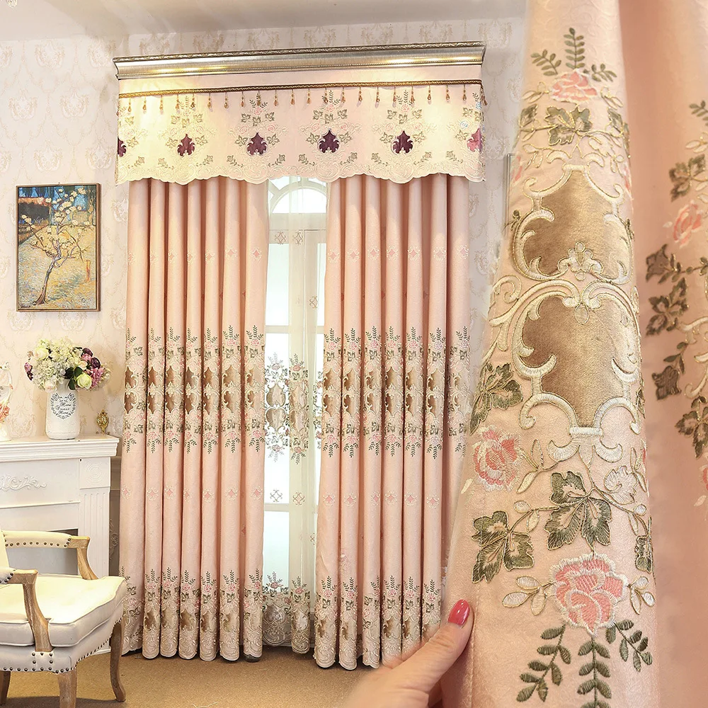 Modern European Style Embroidery Curtain Shade Curtains for Living Dining Room Bedroom.
Modern European Style Embroidery Curtain Shade Curtains for Living Dining Room Bedroom.