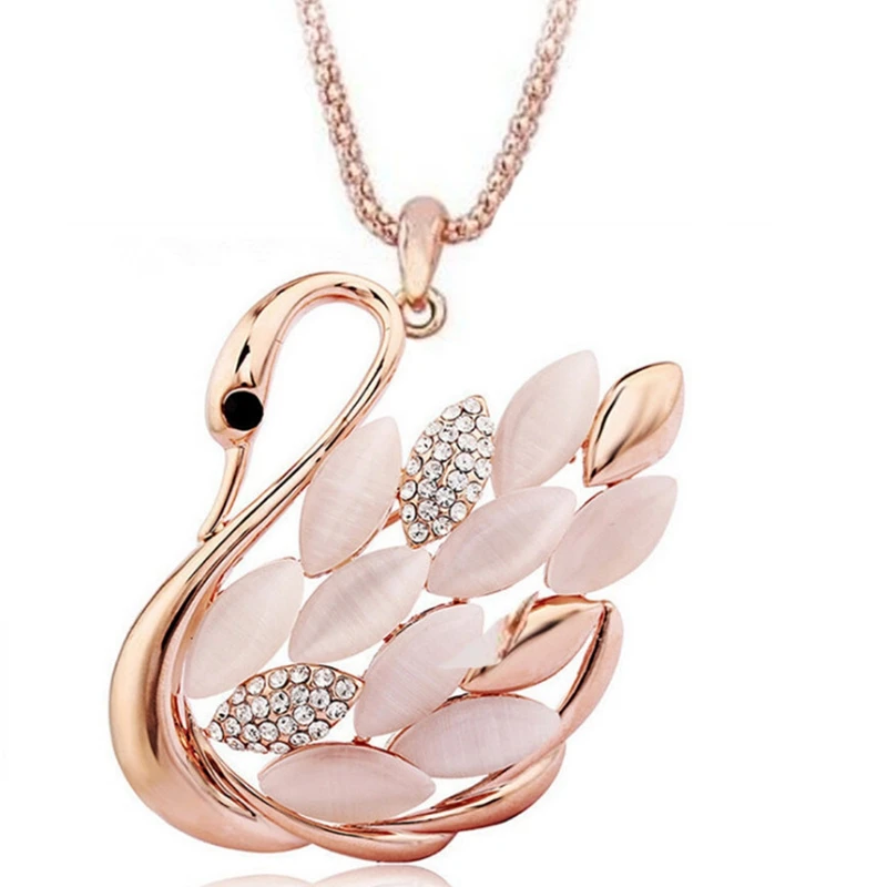 Hollow Swan Cat's Eye Stone Fashion Necklace Autumn and Winter Sweater Chain with Cat's Eye Stone Necklace OM-SP-039
Hollow Swan Cat's Eye Stone Fashion Necklace Autumn and Winter Sweater Chain with Cat's Eye Stone Necklace OM-SP-039