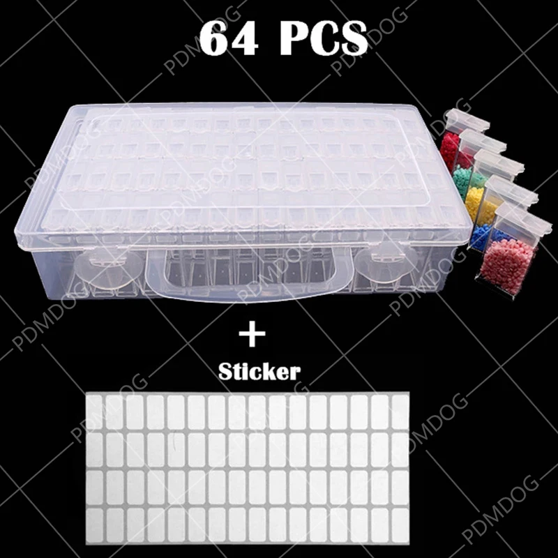 PDMDOG 64pcs Diamond Painting Tools Accessories Beads Container Rhinestone Diamond Embroidery Stone Storage Convenience Box
PDMDOG 64pcs Diamond Painting Tools Accessories Beads Container Rhinestone Diamond Embroidery Stone Storage Convenience Box