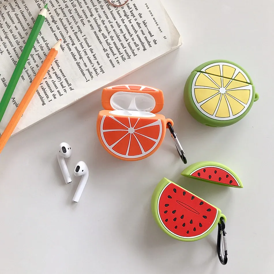 For airpods Case Cute Watermelon Lemon Orange Earphone Case For airpods 2 Wireless Bluetooth Silicon Protect Cover with keychain
For airpods Case Cute Watermelon Lemon Orange Earphone Case For airpods 2 Wireless Bluetooth Silicon Protect Cover with keychain