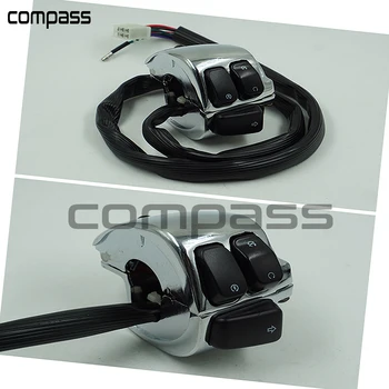 1 Pair Chrome Motorcycle 1"25mm Handlebar Control Switch With Wiring Harness For Harley Headlight Turn Signal Horn Button switch
1 Pair Chrome Motorcycle 1"25mm Handlebar Control Switch With Wiring Harness For Harley Headlight Turn Signal Horn Button switch