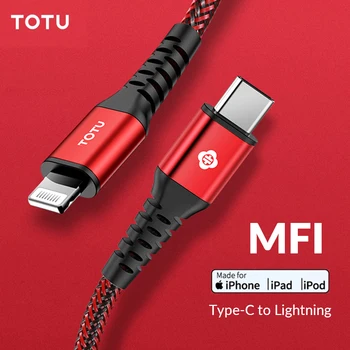 TOTU MFi 18W PD USB C to Lighting Cable for iPhone 11 Pro Max Macbook iPad Pro Fast Charging Cable USB Type C Data Charger Cord
TOTU MFi 18W PD USB C to Lighting Cable for iPhone 11 Pro Max Macbook iPad Pro Fast Charging Cable USB Type C Data Charger Cord