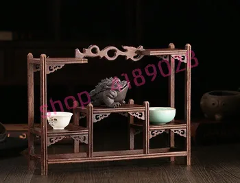 Solid wood chicken wing wood, Intermediate Dragon Carving style, curio shelves, ornament pendulum rack. 
Solid wood chicken wing wood, Intermediate Dragon Carving style, curio shelves, ornament pendulum rack.