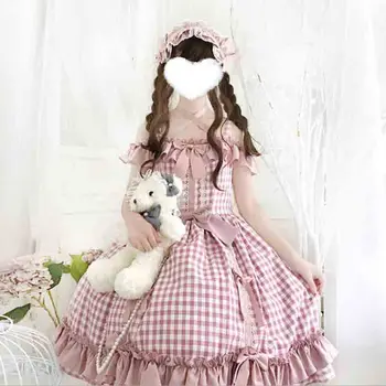 Japanese JSK Girls Sweet Lolita Dress Lace Bow Red Lattice Lolita Dress Summer Dress Sweet Soft Girl Suspender Dress For Girls
Japanese JSK Girls Sweet Lolita Dress Lace Bow Red Lattice Lolita Dress Summer Dress Sweet Soft Girl Suspender Dress For Girls