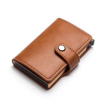 Bycobecy Hasp PU Leather Casual Card Holder Protector Smart Wallet Metal RFID Aluminum Box Slim Men Women Card Case
Bycobecy Hasp PU Leather Casual Card Holder Protector Smart Wallet Metal RFID Aluminum Box Slim Men Women Card Case