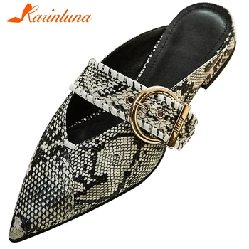 KARINLUNA Fashion Genuine Leather Lady Slip On Spring Casual Pumps Buckle Decoration Metal Pointed Toe Mules Women Shoes Woman
KARINLUNA Fashion Genuine Leather Lady Slip On Spring Casual Pumps Buckle Decoration Metal Pointed Toe Mules Women Shoes Woman