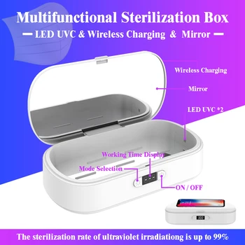 Portable UV Sanitizer Box Ultraviolet Light Face Mask Mobile Phone Home Sterilizer Box Multi-function Bacteria Disinfection Box
Portable UV Sanitizer Box Ultraviolet Light Face Mask Mobile Phone Home Sterilizer Box Multi-function Bacteria Disinfection Box