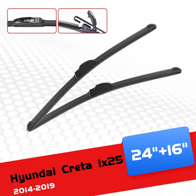 CELANOVA Car Wiper Blade For Hyundai Creta ix25 2014-2019 24"+16" Windscreen Windshield Rubber Wiper
CELANOVA Car Wiper Blade For Hyundai Creta ix25 2014-2019 24"+16" Windscreen Windshield Rubber Wiper