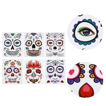 6pcs Halloween Facial Stickers Durable Useful Practical Waterproof Temporary Fake Tattoos Face Decal Body Adornment for Men Adul 
6pcs Halloween Facial Stickers Durable Useful Practical Waterproof Temporary Fake Tattoos Face Decal Body Adornment for Men Adul
