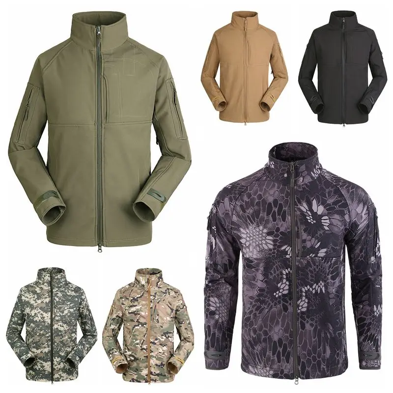 Outdoor Camouflage Waterproof Softshell Windproof Tactical Hunting Jacket Fishing Trekking Fleece Men Coat Army Military Jacket
Outdoor Camouflage Waterproof Softshell Windproof Tactical Hunting Jacket Fishing Trekking Fleece Men Coat Army Military Jacket