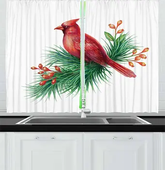 Cardinal Kitchen Curtains Watercolor Illustration of South American Bird Resting on a Branch Window Curtain for Kitchen Cafe
Cardinal Kitchen Curtains Watercolor Illustration of South American Bird Resting on a Branch Window Curtain for Kitchen Cafe