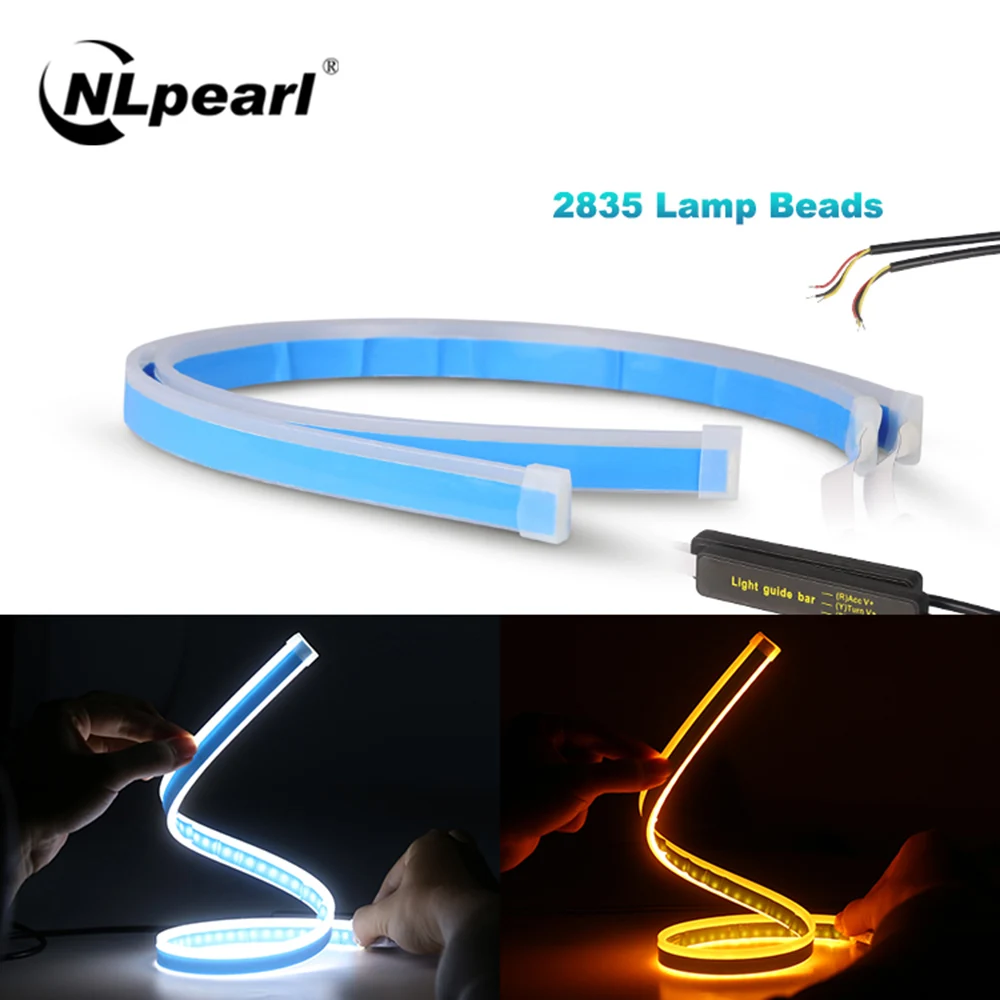 2X 30cm 45cm 60cm Flexible LED DRL With Turn Signal Light Yellow for Cars Cuttable Soft LED Strip for Auto Headlight Assembly
2X 30cm 45cm 60cm Flexible LED DRL With Turn Signal Light Yellow for Cars Cuttable Soft LED Strip for Auto Headlight Assembly