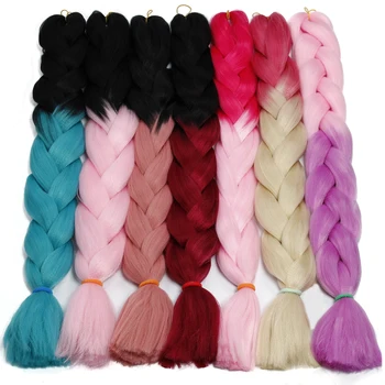 

Synthetic Hair Extension 82'' 165g Crochet Hair High Temperature Long Jumbo Braid Crochet Xpression Braiding Hair For Kanekalon