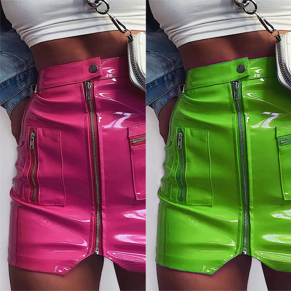 Female Bodycon Clothing Women Sexy Mini Skirt Lady PU Faux Leather With Pockets Ladies A-line High Waist Party Club Clothes D30
Female Bodycon Clothing Women Sexy Mini Skirt Lady PU Faux Leather With Pockets Ladies A-line High Waist Party Club Clothes D30