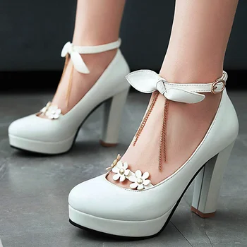 SARAIRIS High heels big size 44 sweet bow ankle-strap party platform elegant ladies pumps shoes women 
SARAIRIS High heels big size 44 sweet bow ankle-strap party platform elegant ladies pumps shoes women