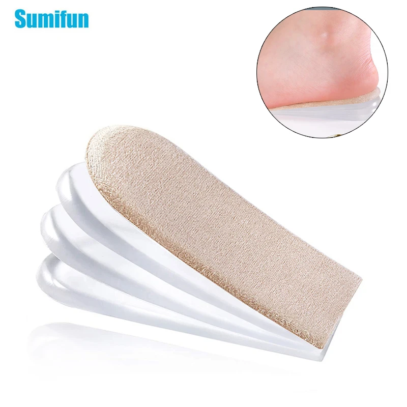 Sumifun 2pcs Invisible Height Increase Foot Pads Insoles 2 layers Adjustable Increase Leg Length Difference Heel Pad Foot Care C
Sumifun 2pcs Invisible Height Increase Foot Pads Insoles 2 layers Adjustable Increase Leg Length Difference Heel Pad Foot Care C