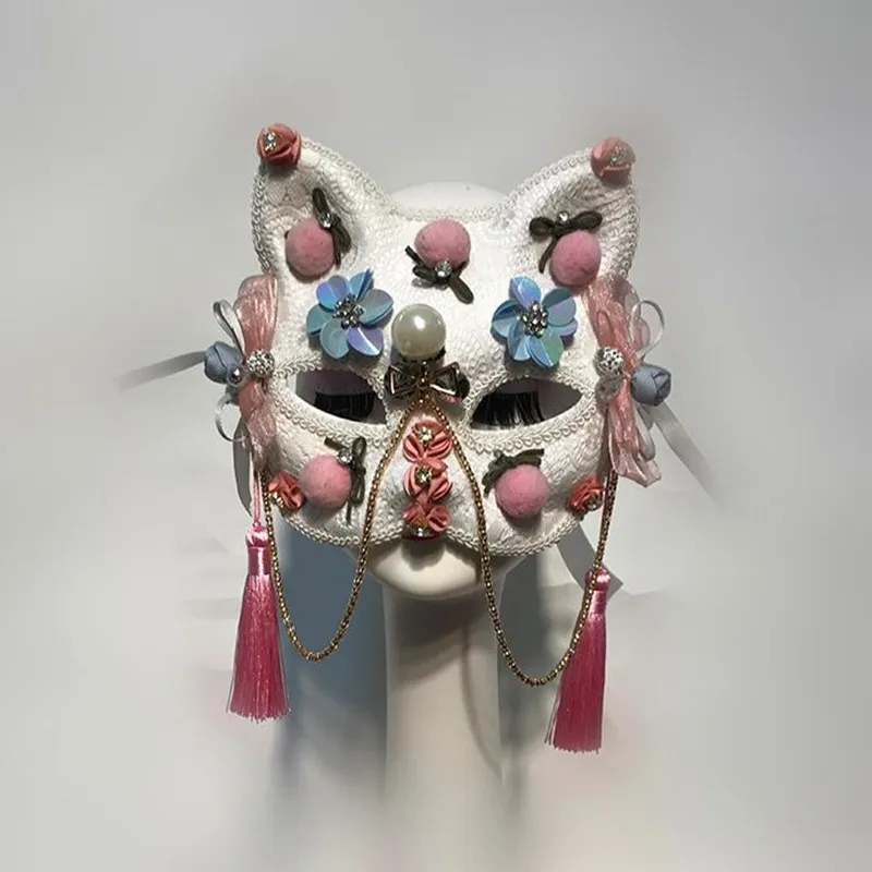 H3316 Cat Masks Women Colorful Flowers Bowknot Decoration Accessories Halloween Party Christmas Day Gathering Beautiful Masques
H3316 Cat Masks Women Colorful Flowers Bowknot Decoration Accessories Halloween Party Christmas Day Gathering Beautiful Masques