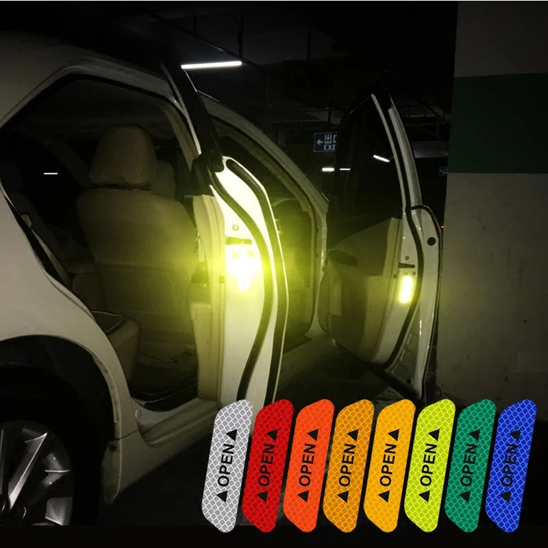 4pc Car Door Reflective Stickers OPEN Sign Car Warning Mark Reflective Sticker Tape Auto Safety Reflective Strip Light Reflector
4pc Car Door Reflective Stickers OPEN Sign Car Warning Mark Reflective Sticker Tape Auto Safety Reflective Strip Light Reflector