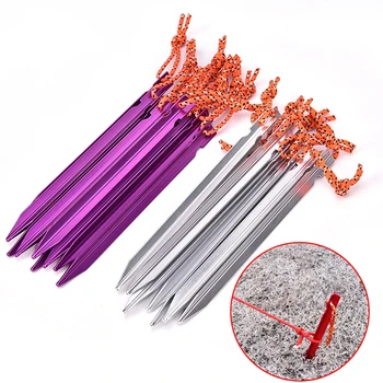 10 Pcs Hiking Equipment Outdoor Traveling Tent Accessories 138g Professional Aluminument Tent Pegs With Rope Stake Camping
10 Pcs Hiking Equipment Outdoor Traveling Tent Accessories 138g Professional Aluminument Tent Pegs With Rope Stake Camping